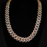 14mm Diamond Cuban Prong Chain - Gold - Luxsy Jewels