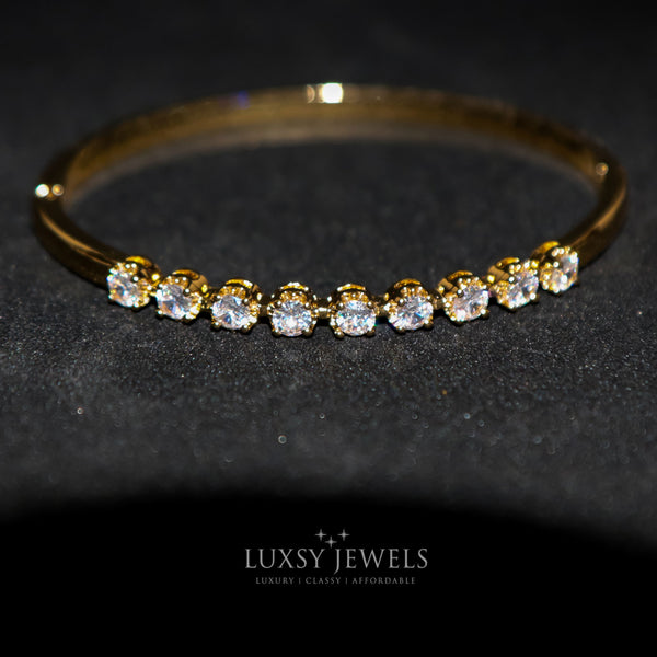 Round Cut Lux Bangle - Luxsy Jewels