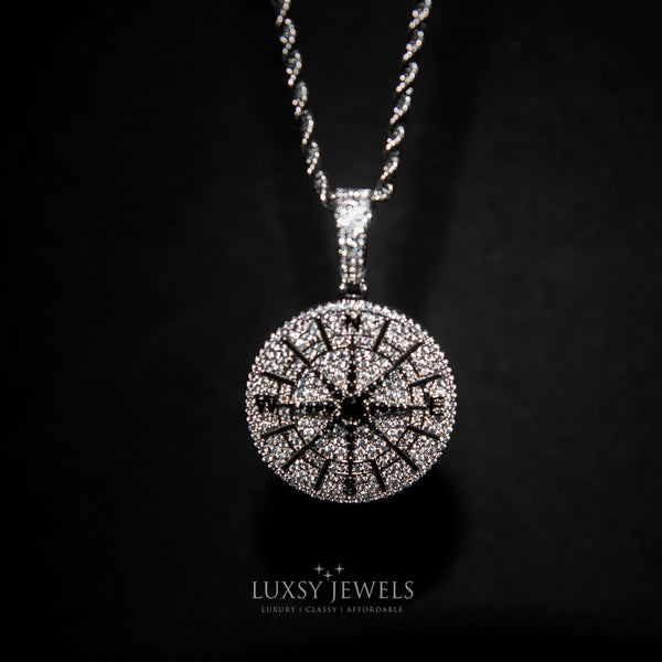 Luxsy Compass Necklace - White Gold - Luxsy Jewels