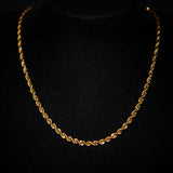 3mm Rope Chain - Gold - Luxsy Jewels