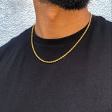 3mm Rope Chain - Gold - Luxsy Jewels
