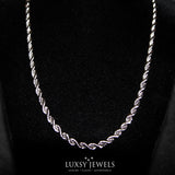 3mm Rope Chain - Silver - Luxsy Jewels