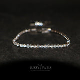 3mm Tennis Bracelet - Silver - Luxsy Jewels