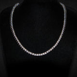 3mm Tennis Chain - White Gold - Luxsy Jewels