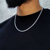 3mm Tennis Chain - White Gold - Luxsy Jewels