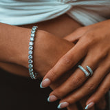 5mm Tennis Bracelet - White Gold - Luxsy Jewels