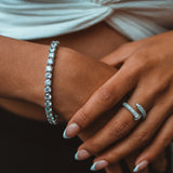 5mm Tennis Bracelet - White Gold - Luxsy Jewels