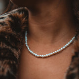 6mm Pearl Necklace - 925 Silver - Luxsy Jewels