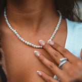 6mm Pearl Necklace - 925 Silver - Luxsy Jewels