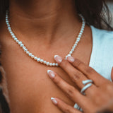 6mm Pearl Necklace - 925 Silver - Luxsy Jewels