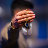 Blue Sapphire Pendant Chain - 18K Gold - Luxsy Jewels