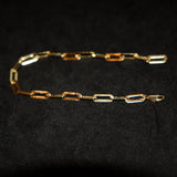 Gold Paperclip Bracelet - 925 Silver - Luxsy Jewels