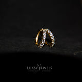 Gold Saffiyah Earrings - 925 Silver - Luxsy Jewels