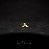 Gold Wishbone Ring - 925 Silver - Luxsy Jewels