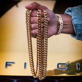 12mm Miami Cuban Chain - Gold - Luxsy Jewels