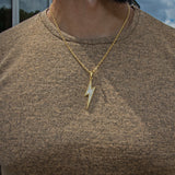 Lightning Bolt Pendant - 18K Gold - Luxsy Jewels