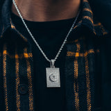 Luxsy Crescent Pendant - White Gold - Luxsy Jewels