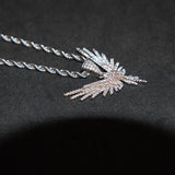 Luxsy Iced Bird Pendant - White Gold - Luxsy Jewels