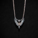 Luxsy Iced Bird Pendant - White Gold - Luxsy Jewels