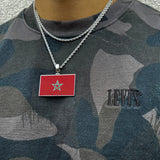 Morocco Flag Pendant - Luxsy Jewels
