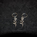 Rose Earring - Silver - Luxsy Jewels