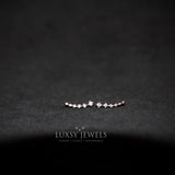Rose Gold Climber Earrings - 925 Silver - Luxsy Jewels