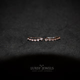 Rose Gold Climber Earrings - 925 Silver - Luxsy Jewels