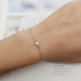 Single Stone Aaliyah Bracelet - 925 Silver - Luxsy Jewels