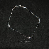 Triple Stone Aaliyah Bracelet - 925 Silver - Luxsy Jewels