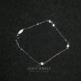 Triple Stone Aaliyah Bracelet - 925 Silver - Luxsy Jewels
