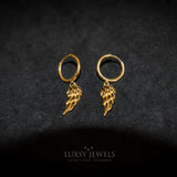 Wing Hoop Earring - Gold - Luxsy Jewels