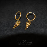 Wing Hoop Earring - Gold - Luxsy Jewels