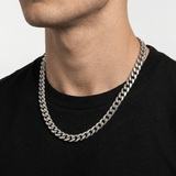 12mm Miami Cuban Chain - Silver - Luxsy Jewels
