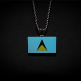 St Lucia Flag Pendant - Luxsy Jewels