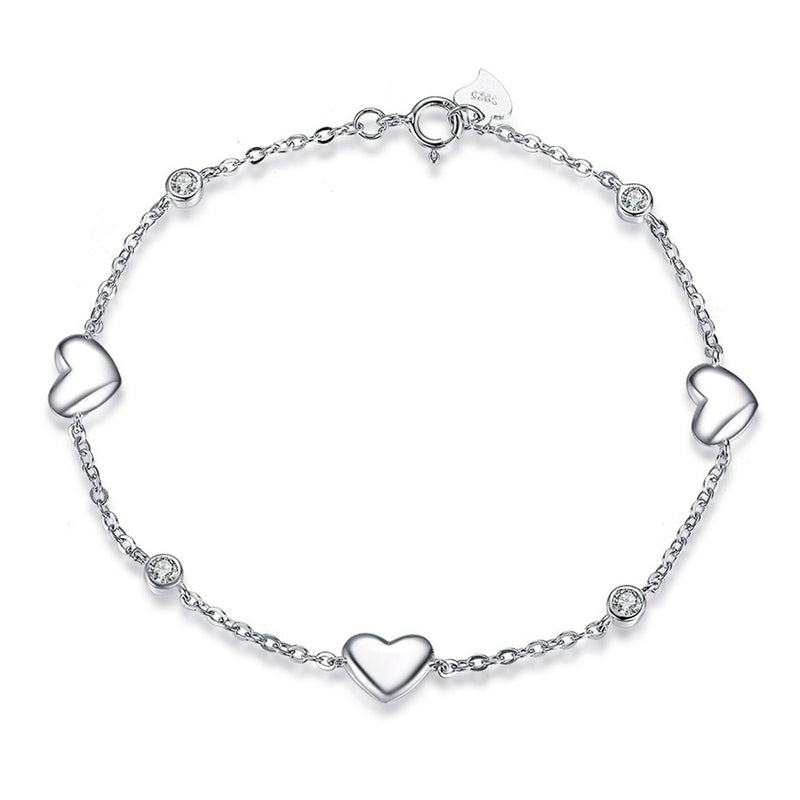 Luxsy Heart Bracelet - 925 Silver - Luxsy Jewels