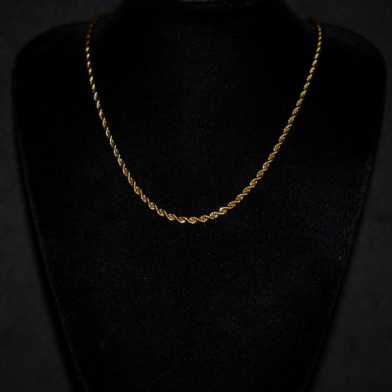 2.5mm Rope Chain - Gold - Luxsy Jewels