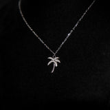 Palm Tree Necklace - 925 Silver - Luxsy Jewels
