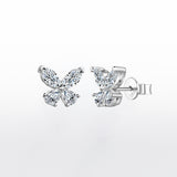 Butterfly Marquise Studs - Moissanite