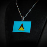 St Lucia Flag Pendant - Luxsy Jewels