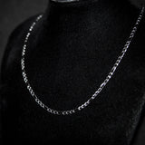 3mm Figaro Chain - Silver - Luxsy Jewels