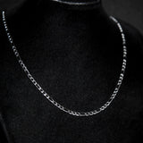 3mm Figaro Chain - Silver - Luxsy Jewels