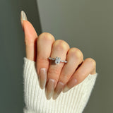 Emerald Stardust Ring - Moissanite