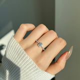 Emerald Stardust Ring - Moissanite