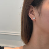 Heart Stud Earrings - Moissanite