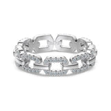 Interlock Eternity Ring - Moissanite