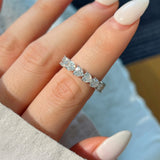Heart Eternity Ring - Moissanite