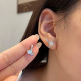 Tied Bow Stud - Moissanite