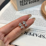 Double Heart Climbers - Moissanite