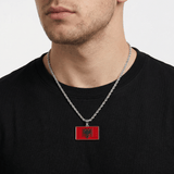 Albania Flag Pendant - Luxsy Jewels