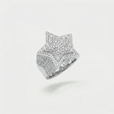 Diamond Star Ring - White Gold - Luxsy Jewels